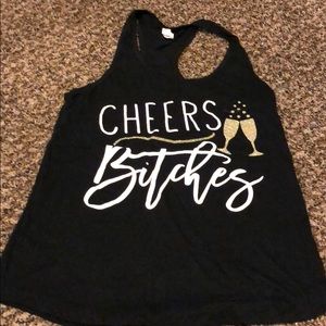 Cheers Bitches Razor Back Tank Top